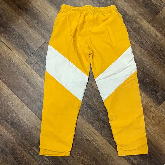 Retro Nike Jordan Nylon Pants Sport Basketball Yellow Gold Tapered Joggers Women - Picture 2 of 4